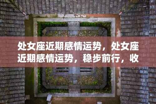 处女座近期感情运势稳步前行,美好时光值得期待