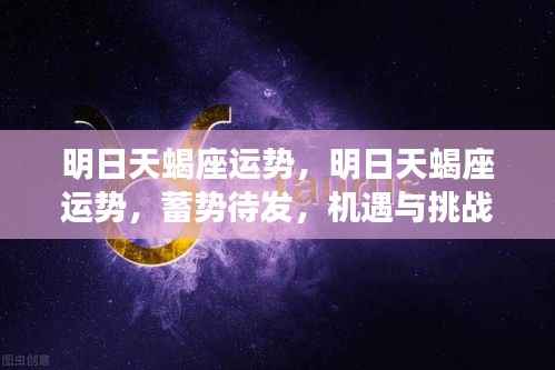 明日天蝎座运势,蓄势待发,机遇挑战并存的日子