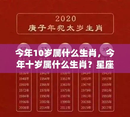 今年十岁属什么生肖?星座运势深度解析!