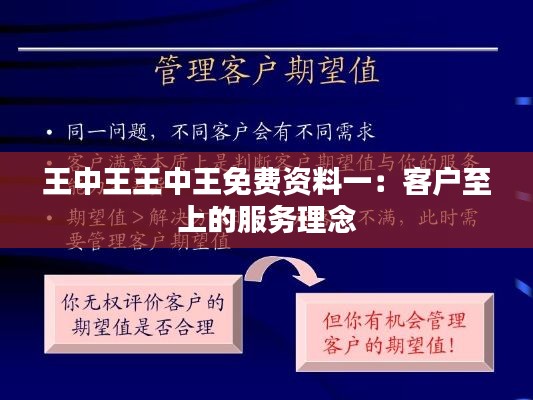 王中王王中王免费资料一:客户至上的服务理念