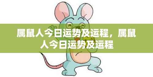 属鼠人今日运势详解及运程预测