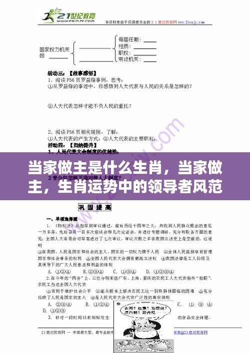 生肖领导者风范,当家做主揭秘生肖特性