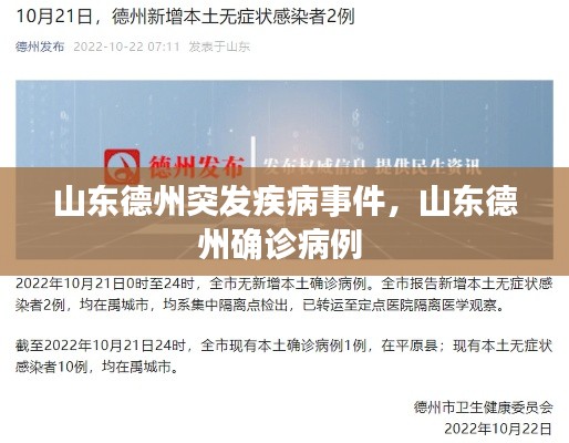 山东德州突发疾病事件,山东德州确诊病例