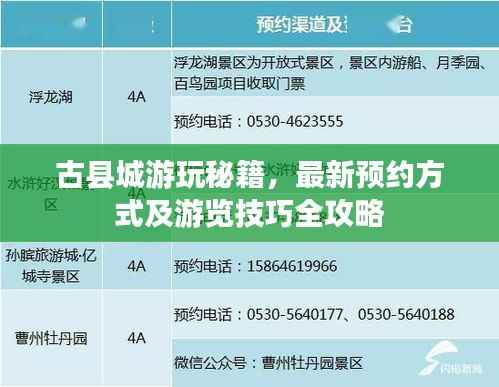 古县城游玩秘籍,最新预约方式及游览技巧全攻略