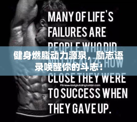 健身燃脂动力源泉,励志语录唤醒你的斗志!