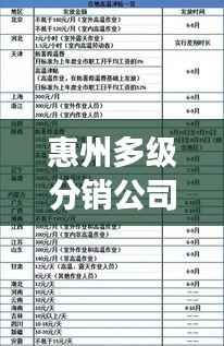 惠州多级分销公司排行榜揭晓,市场领导者一览表!