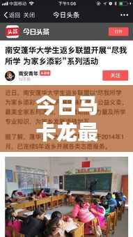 今日马卡龙最新动态报道